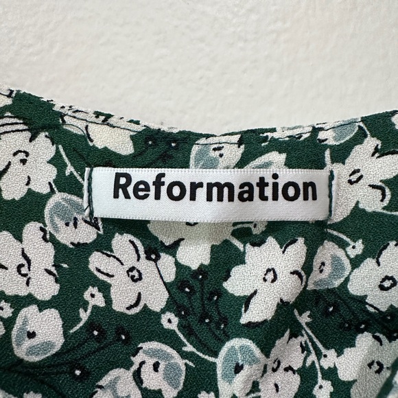 Reformation Green Floral Mini Dress - Picture 5 of 6
